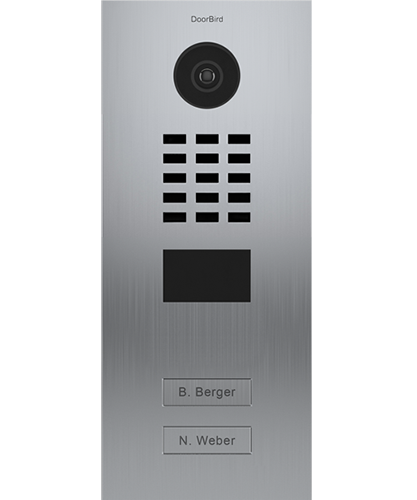 D2102V Brushed Stainless Steel ∙ Flush-mounted ∙ 2 Call buttons