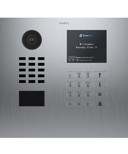 D21DKH Brushed Stainless Steel ∙ Flush-mounted (horizontal) ∙ Display Module ∙ Keypad Module